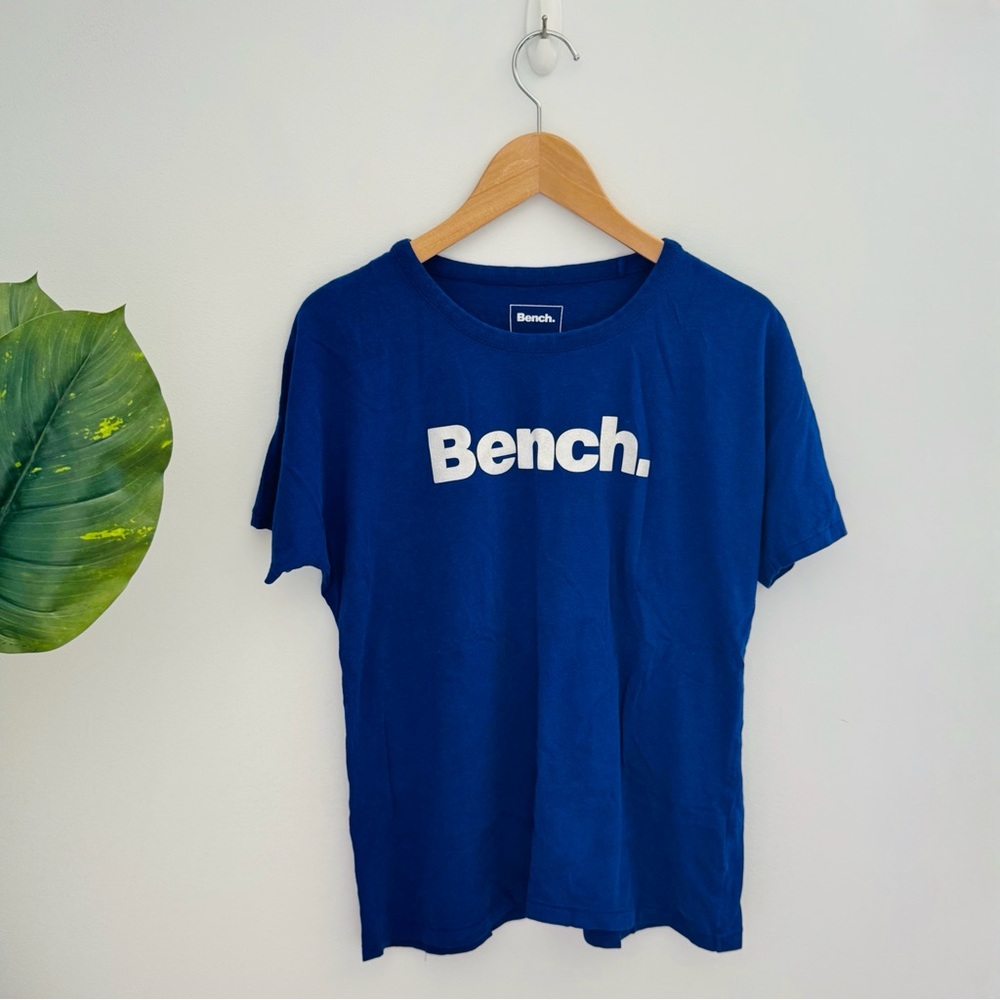 BENCH | Short Sleeve Tee Sparkly Logo Dark Blue Size Large